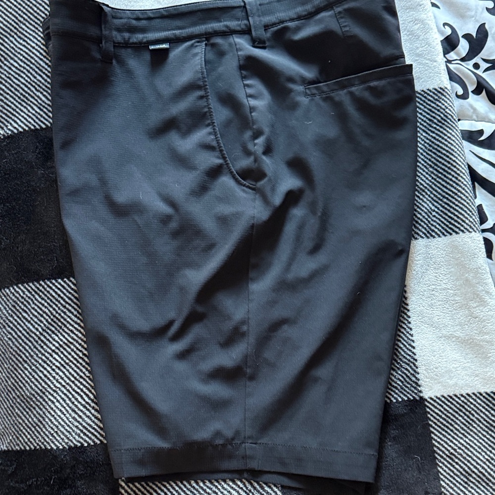 Travis Mathew Black Flat Front Shorts